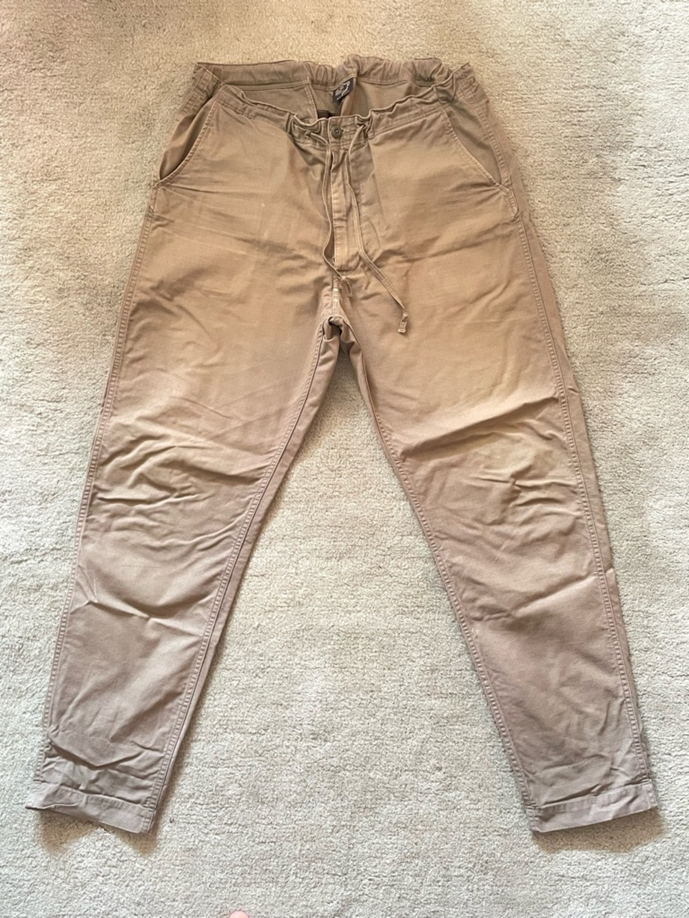 Orslow Men's Army Green Casual Drawstring Pants